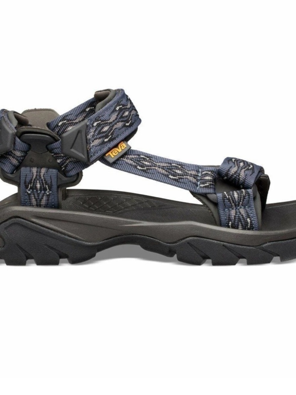 Teva Blue and Black Patterned Strap Sport Sandal